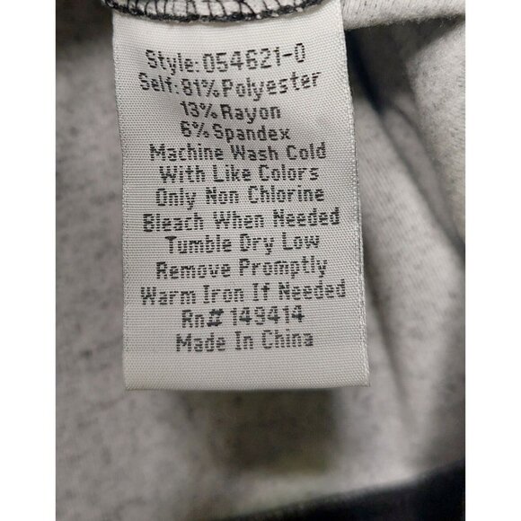 NWT Calme By Johhny Was Womens Pullover Mock Neck Sweatshirt Black/Gray Small - Picture 9 of 14